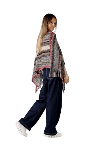Women's Shawl Wrap Poncho Ruana Cape Cardigan Sweater Open Front for Fall Winter Spring3