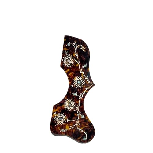 Pickguard De Guitareハンドクラフトカスタマイズピックガードアワビインレージャンボアコースティックギターバードピックガード(3)