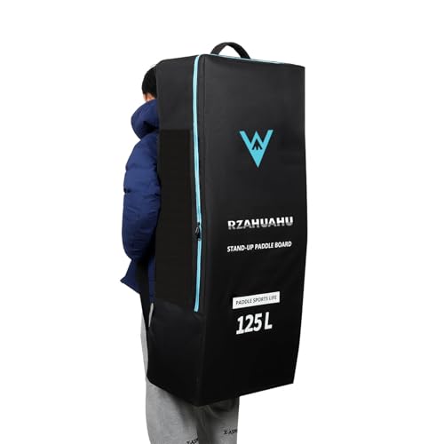 SOUUXIU 125L/105L Inflatable Paddleboard Backpack Oxford Cloth Waterproof Tear-Resistant SUP Surfboard Backpack Stand-up Paddleboard Bag for Surfing Kayaking Beach