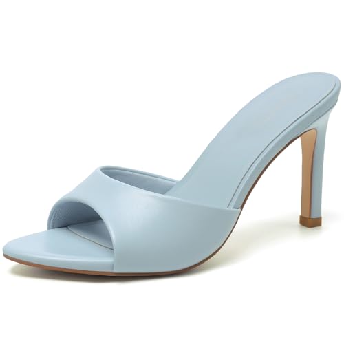 Susanny Women's Sandals Heels Mule High Heels Pointed Open Toe