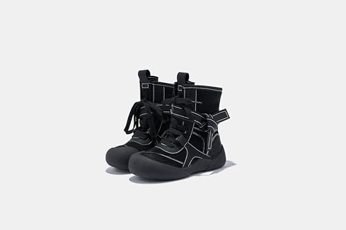 Combat Boots with Side Zipper, High-Top Lace-Up Design, Brown Leather3