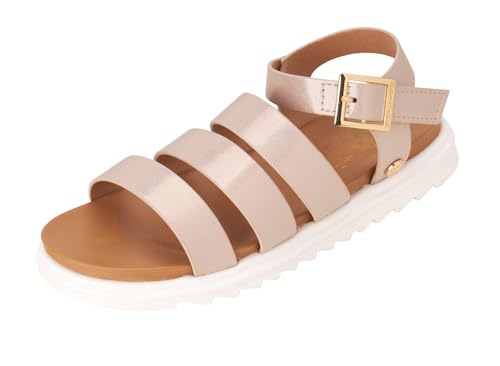 Image of Vince Camuto Girls' Sandals - Open Toe Summer Dress Shoes Strappy Platform Sandals with Adjustable Ankle Strap