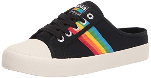 Gola Coaster Rainbow Mule, Zapatillas Mujer, Negro/Multicolor, 37 EU