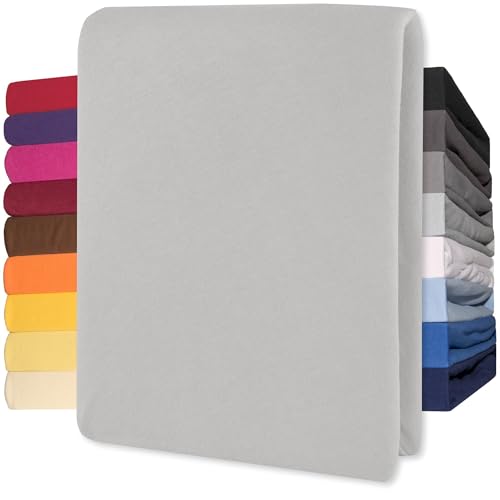 CelinaTex Lucina Sábanas Ajustables algodón 200x200-200x220 cm Gris Plateado