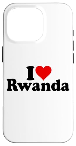 I LOVE HEART RWANDA Case for iPhone 16 Pro