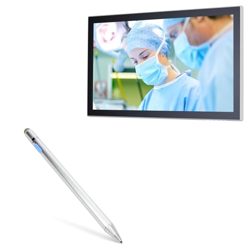 BoxWave Stylus Pen Compatible with TRU-Vu MMZBTP-23.8G-X - AccuPoint Active Stylus, Electronic Stylus with Ultra Fine Tip - Metallic Silver