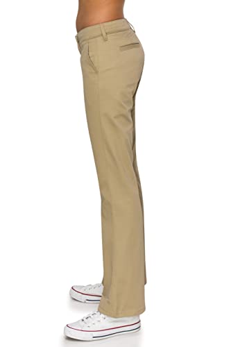 KHAKI & BLUE Women's Work Pants – Low Rise Flared Leg Bootcut Casual Trousers with Pockets2