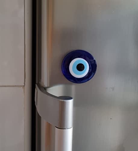 Imán decorativo ojo turco azul redondo miniatura 5