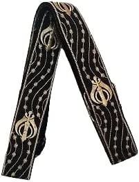 Sikh Khalsa khanda golden work embroidered Gatra Belt 1.5