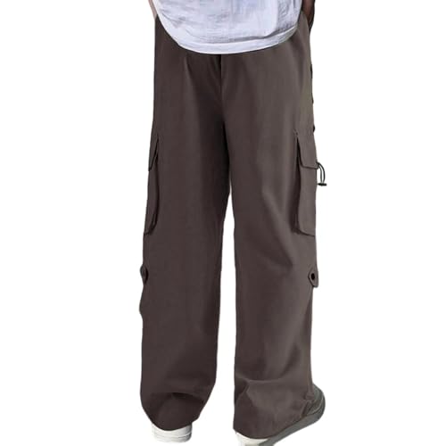 Men's Casual Cargo Joggers Pants with Pockets 2025 Stretch Elastic Waist Drawstring Tapered Sweatpants3