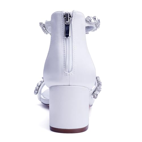 Chaussure de mariée bout ouvert 5.5cm talon satiné - 4