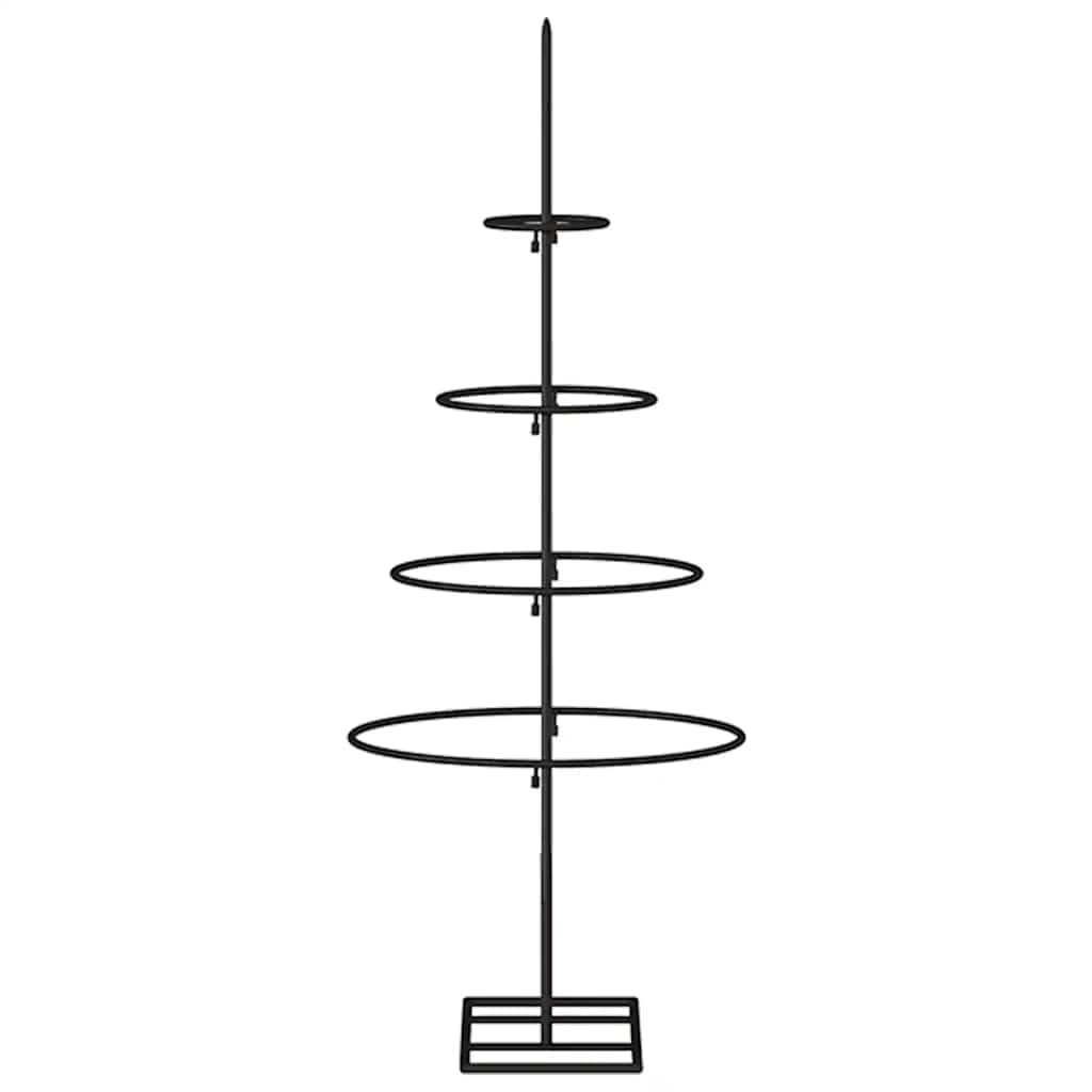 Metall Weihnachtsbaum Deko Schwarz 60 cm, DIY-Christbaum, pulverbeschichteter Stahl, moderner Look, platzsparend, für Innen- & Außenbereich, vielseitige Weihnachtsdekoration