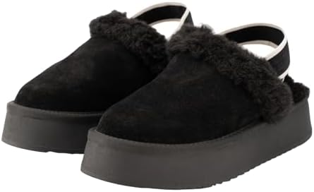 Swalker Winter Slippers for Women – Warm Faux Fur Lined Snow Slippers with Non-Slip Sole, Indoor & Outdoor Platform House Slippers