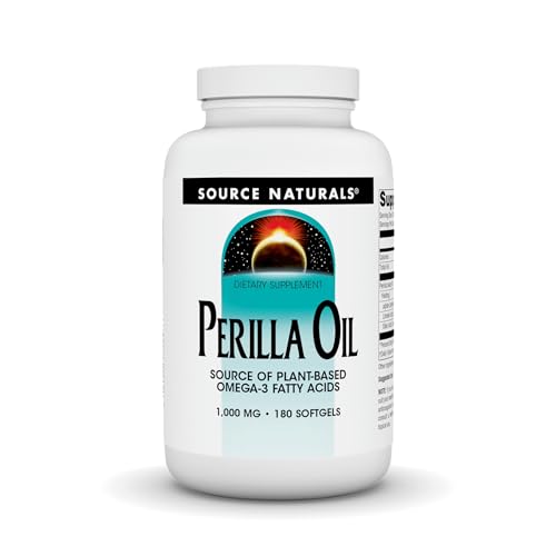 Source Naturals Perilla Oil, Source of Plant-Based Omega-3 Fatty Acids, 1000 mg- 180 Softgels