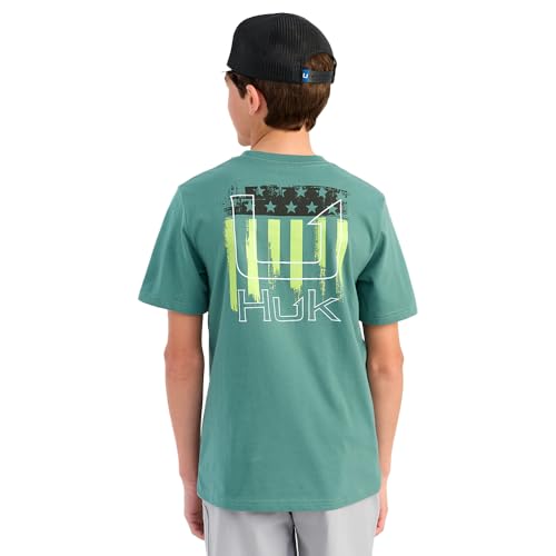 HUK Boys' Performance Fishing Graphic Tee, Short Sleeve T-Shirt for Kids