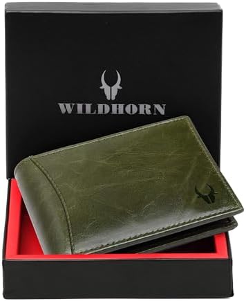 WILDHORN Genuine Leather Hand-Crafted Wallet For Men, Bifold Leather Wallet ,Model-WH1173