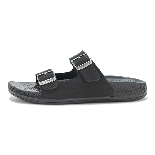 Skechers Women's Hyper Slide-Vida Sandal, Dark Taupe, 8 M2