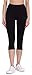 Bellivalini Leggins 3/4 Piratas Mallas Deportivas Capri en Viscosa Mujer BLV50-148 (Negro, L)