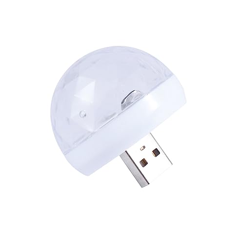 jojofuny Voice-Controlled Led Ball Light Disco Light Bulb Rotating -Powered Stage Ball Karaoke