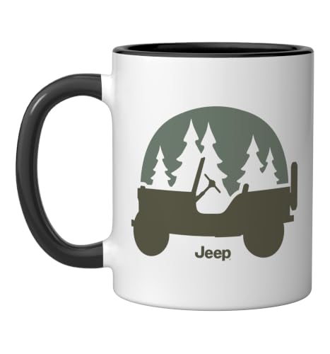 Tazón cerámico Jeep Willys Trees negro/blanco 11oz miniatura 1