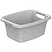 Produktbild Rotho Flowers Wäschewanne 12l mit 2 Griffen, Kunststoff (PP) BPA-frei, grau/grün, 12l (39,5 x 29,4 x 17,5 cm)