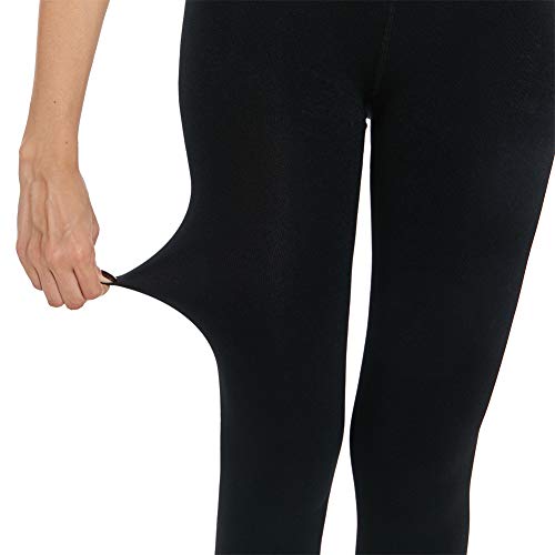 MANZI 2 Pairs 400D Women's Black Thermal Warm Winter Fleece Tights3