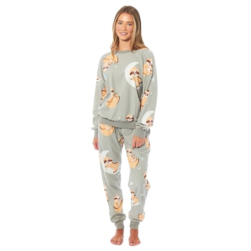 Daisy Dreamer Bedruckter Fleece-Schlafanzug für Damen, weich und warm, Nachtwäsche, Loungewear, Nachtwäsche, langärmeliges Oberteil, Damen-Pyjama...