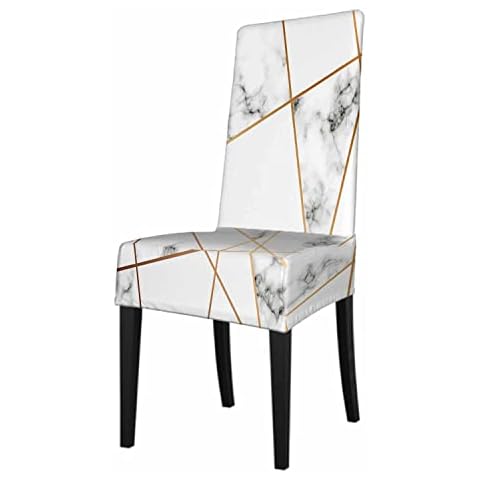 Numland Marble Texture Dining Chair Covers Cover