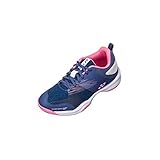 YONEX Power Cushion 37 Women Indoor Court Shoe (Navy/Pink) (6.5)