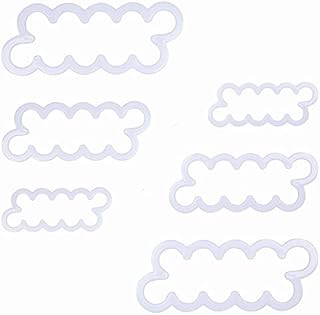 6Pcs 3D Rose Cutters Professional Rose Petal Cake Cutters Petal Cookie Cutters Fondant Icing Tool Flower DIY Baking Accessories Decorating Mould for Baking