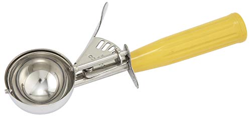 Winco ICD-20 No.20 Ice Cream Disher with Plastic Handle, Yellow (2-Pack)