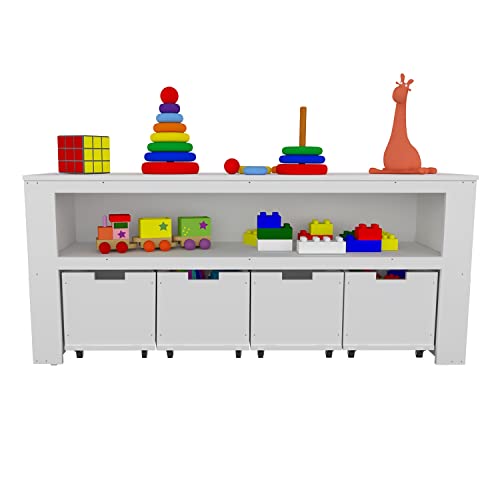 Organizador Com Baús Porta Livros E Carrinhos Ajax 100% MDF