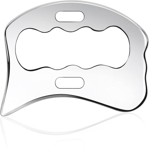 HealthAndWealth™ Guasha Massage Tool, Grade Stainless Steel Scraping Tool for Soft Tissue Upgrade Physical Therapy Stuff,Used for Back, Legs, Arms,Neck,Shoulder, Gua sha Tool