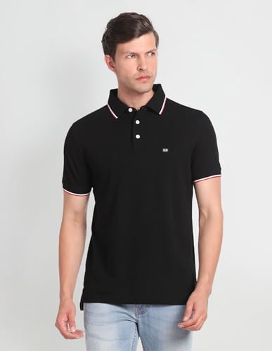 Image of Arrow Sport Men Regular fit Cotton Solid Short Sleeves Polo Shirt
