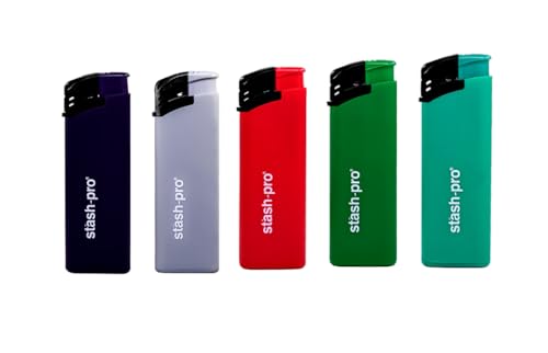 Image of Stash-pro Refillable Lighter (5-Pack, Sustainable & Child-Resistant Pocket Lighter Set (Osaka Soft Flame)