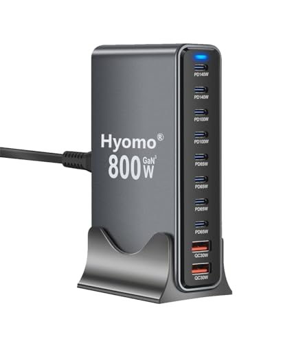 Amazon.co.jp: 800W GaN充電器 10ポート【 GaNFastⅢ 8 USB-C＆2 USB-A