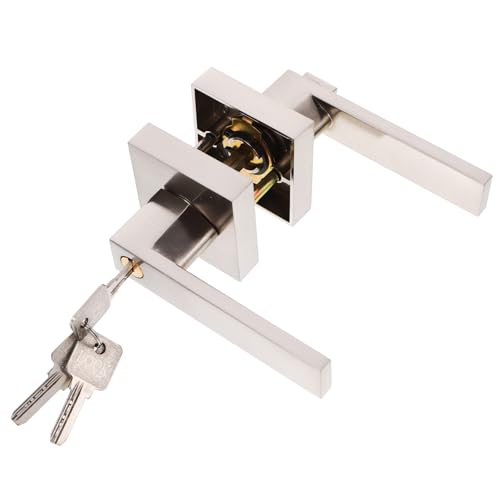 iplusmile 1Juego Manijas de Puerta con Cerradura y Moderno Seguridad Compatible con Interiores Grosor para Dormitorios