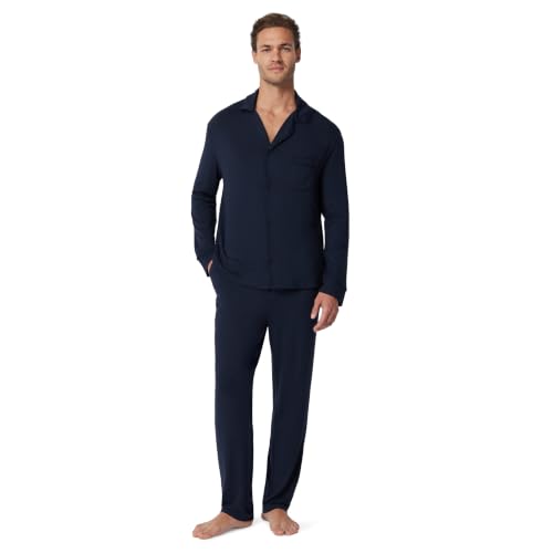 Image of Amazon Essentials x Sofia Grainge Men's Long Sleeve Relaxed Fit Breathable Modal Jersey Pajama Set, Loungewear