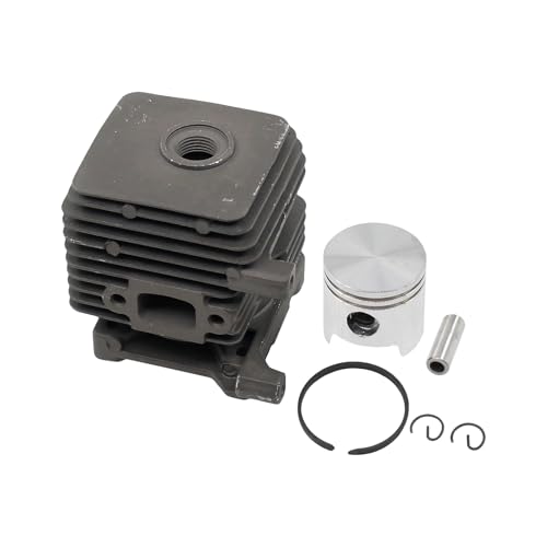 Kolben Zylinder Satz 34mm Zylinderkolben Kolbensatz mit Kolbenring Kolbenbolzen Sicherungsring Zylinderfußdichtung für Stihl BG 85 FS 38 FS 45 FS 55 BG85 FS38 FS45 FS55 Motorsense