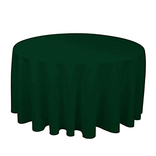 LYLEQ Tischdecke Textil Rund Polyester Haushalt Restaurant Bankett Tischdecke, Light Malachite Green, 330cm Round Stitching Cover