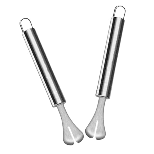 ABOOFAN 2piezas Cuchillo para Raspar Intestinos De Aves Acero Inoxidable Herramienta De Cocina para Limpiar Camarones y Descascarar Ostras para Preparar Mariscos