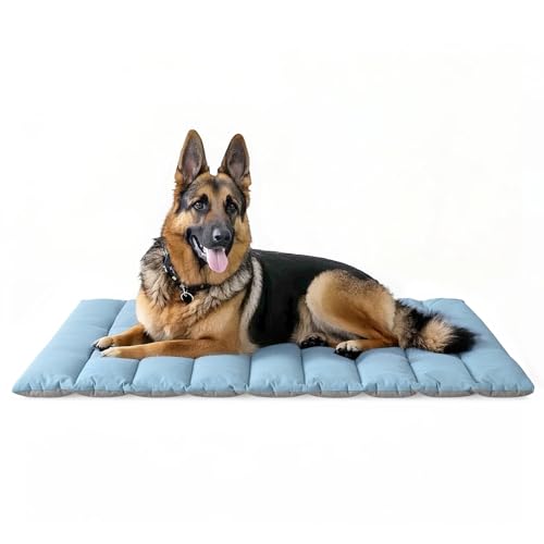 WESTERN HOME WH Hundedecke für Unterwegs Hundedecke Wasserdicht Tragbar Hundematte Outdoor Komfort und Weiches Reisedecke Hund Wasserdicht Camping Hundebett, 110x68 cm (Blau)