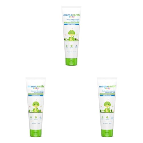 Image of Mamaearth Natural Mosquito Repellent Gel - 100ml |DEET Free | Protects from Dengue, malaria & Chikungunya| Made safe Certified | Protection from Mosquitoes | Safe if ingested (Pack of 3)