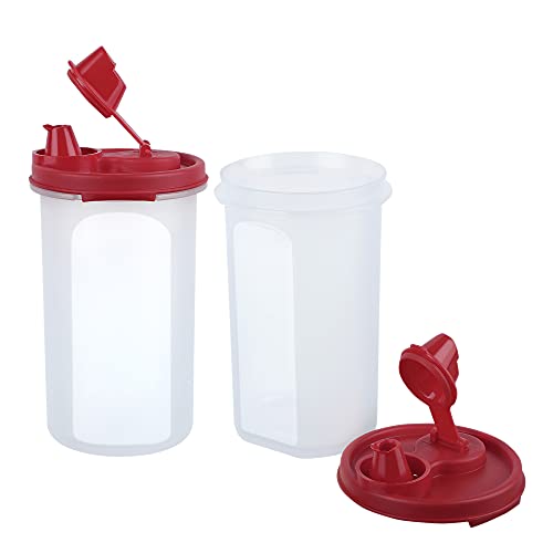 Image of Cutting EDGE 585 ML Smart Slim Oil Dispenser Airtight Dark Red (Set of 2) | BPA free food grade plastic material, recommended for storing oil, vinegar, Water, sauces, juice, kitchen Storage