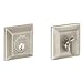Baldwin 8254.056 Lifetime Satin Nickel Single Cylinder Squared Deadbolt
