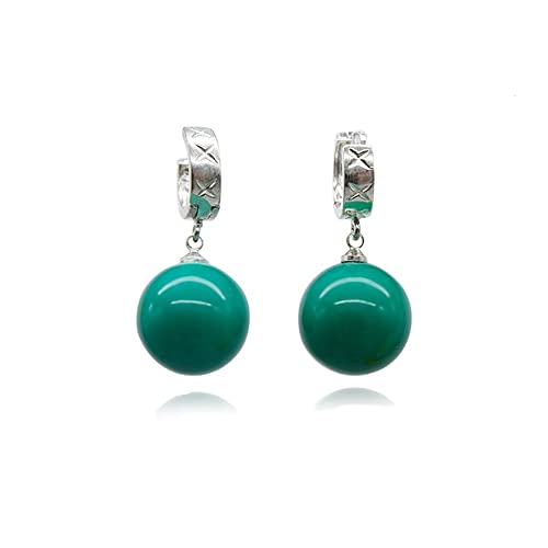 Pidak Shop - Pendientes Cosplay de la fusión verdes y plateados, Talla única, Zinc, Sin piedra preciosa