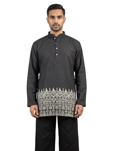 Image of Jompers Men's Ethnic Printed & Thread Work Kurtas