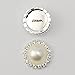LOKMAN 36 Pcs Beige Crystal Rhinestone Pearl Craft Beads Buttons for DIY Jewelry Making, Wedding DIY Supplies, Clothes Decoration and Other DIY Craft Projects (36 Pcs)