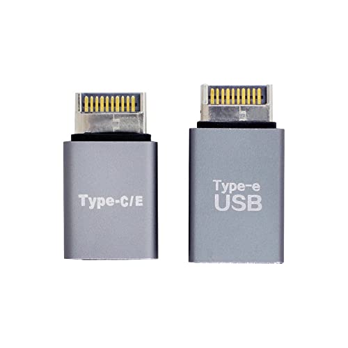 Image of xiwai 2pcs USB 3.1 Front Panel Header Male Type-E to Type-A & Type-C USB-C Motherboard Extension Data Adapter