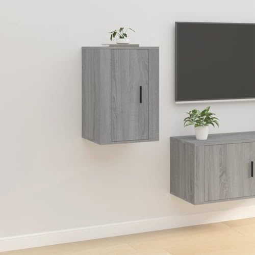 Support console audio vidéo Sonoma gris avec rangement multimédia mural de 40cm - 3